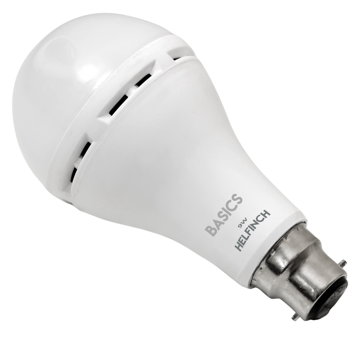 Helfinch Basic Inverter bulb 9w with 1200 mAh battery for city and town homes. 1 hour backup