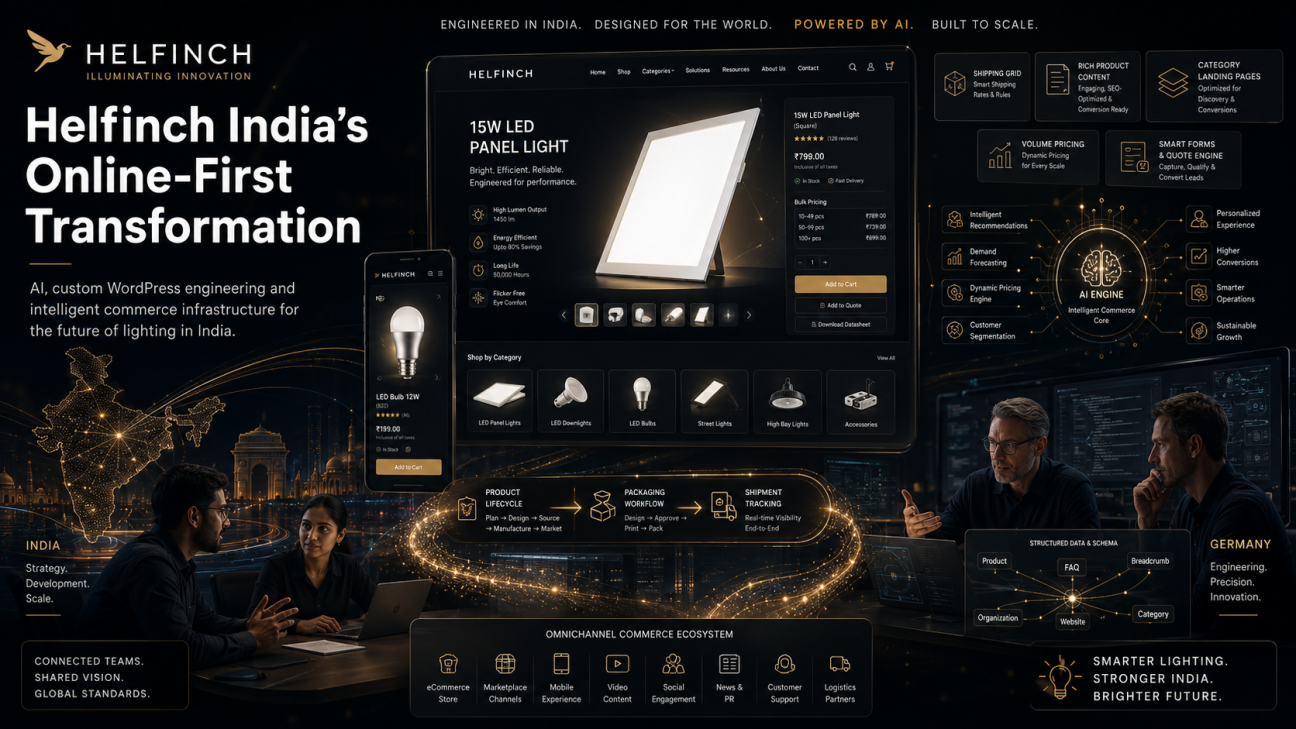 India's best LED Brand 2026 2027. German Technology with BEE 5 Star Rating. India's first brand withh 5 star rating. Blog Image StockImage Helfinch LTD India LED Lighting Range for 2026 Special Pricing. BLDC Fan. Smart Solar Street Lights. Energy Efficiency. 5 Star Rating. BEE. Bureau of Energy Efficiency. India